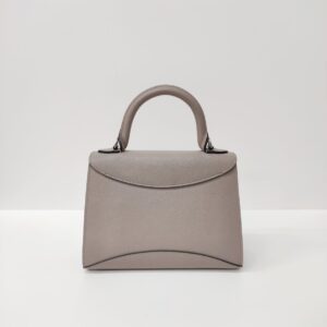 moynat mini gabrielle gray grained calfskin shw