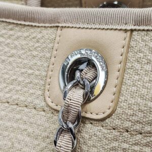 chanel small deauville beige shw microchipped