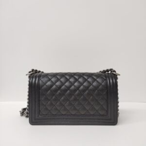 new kept unused chanel leboy old medium caviar black rhw microchipped