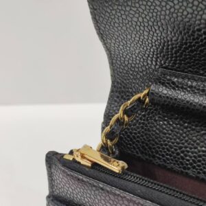 chanel woc black caviar leather ghw