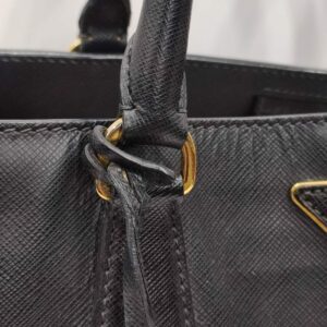 prada galleria saffiano black tote bag