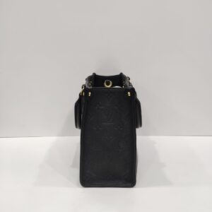 lv onthego pm black monogram empreinte leather tote bag