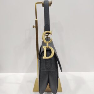 christian dior saddle black medium ghw