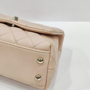 chanel coco handle mini nude caviar leather ghw series 31