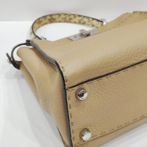 fendi peekaboo beige selleria leather