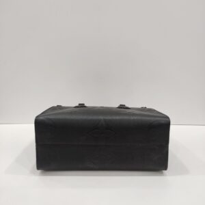 lv onthego pm black monogram empreinte leather tote bag
