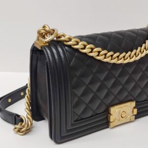 chanel leboy old medium caviar black ghw microchipped