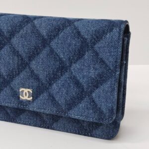 brand new kept unused chanel woc denim shw microchipped