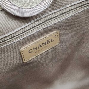 chanel small deauville beige shw microchipped