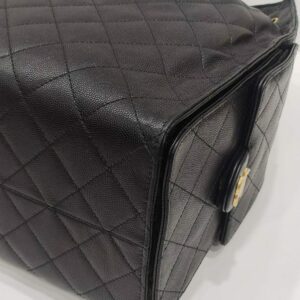 chanel c25 medium black caviar leather ghw