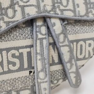 christian dior saddle medium gray ghw
