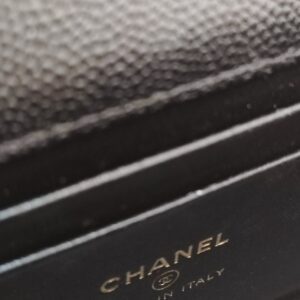 chanel kelly woc top handle microchipped black caviar ghw