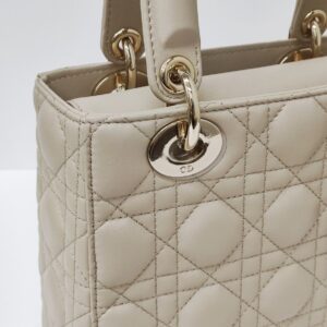 lady dior abc small light beige ghw