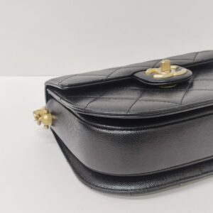 kept unused chanel caviar quilted moon bag black ghw microchipped