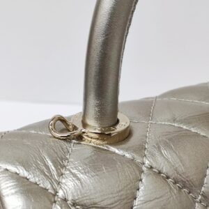 chanel coco small metallic gold lghw series 30