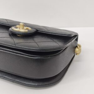 kept unused chanel caviar quilted moon bag black ghw microchipped