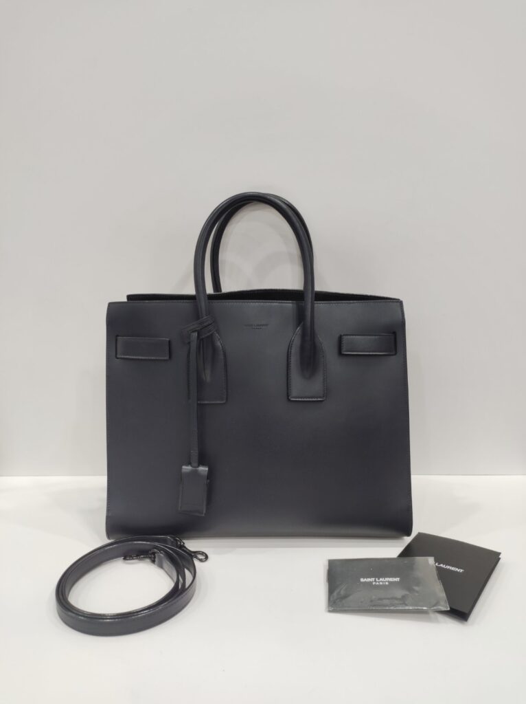 ysl sac de jour dark navy blue tote bag