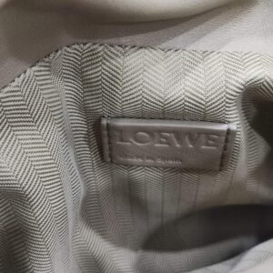 loewe flamenco drawstring puffer olive green