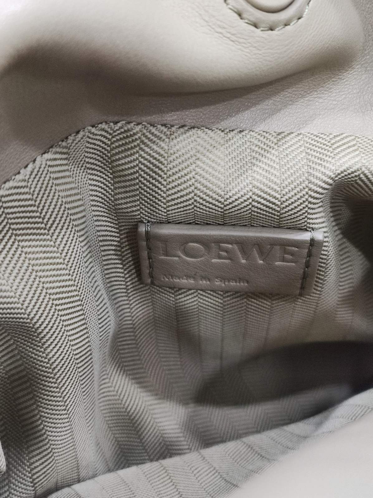 loewe flamenco drawstring puffer olive green loewe flamenco drawstring puffer olive green