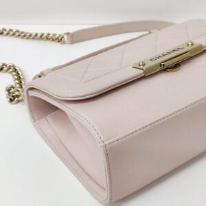 chanel soft caviar leather small click flap pink ghw series 23