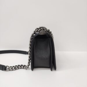 chanel leboy old medium black caviar rhw series 30