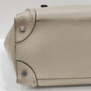 celine micro luggage beige tote bag