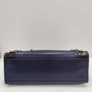 balenciaga city motorcyle dark blue/black glossy leather