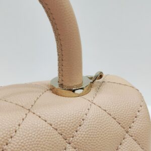 chanel coco handle mini nude caviar leather ghw series 31