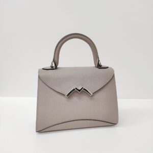 moynat mini gabrielle gray grained calfskin shw