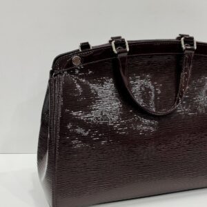 lv brea mm burgundy epi leather two way bag