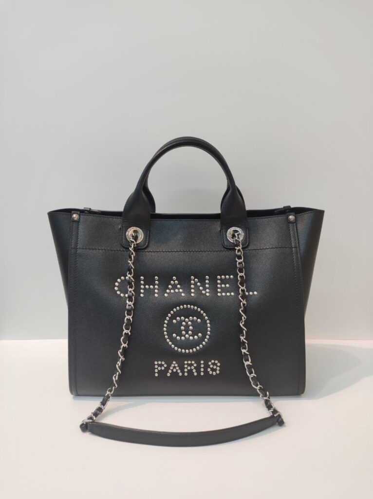 chanel small deauville caviar black shw series 25