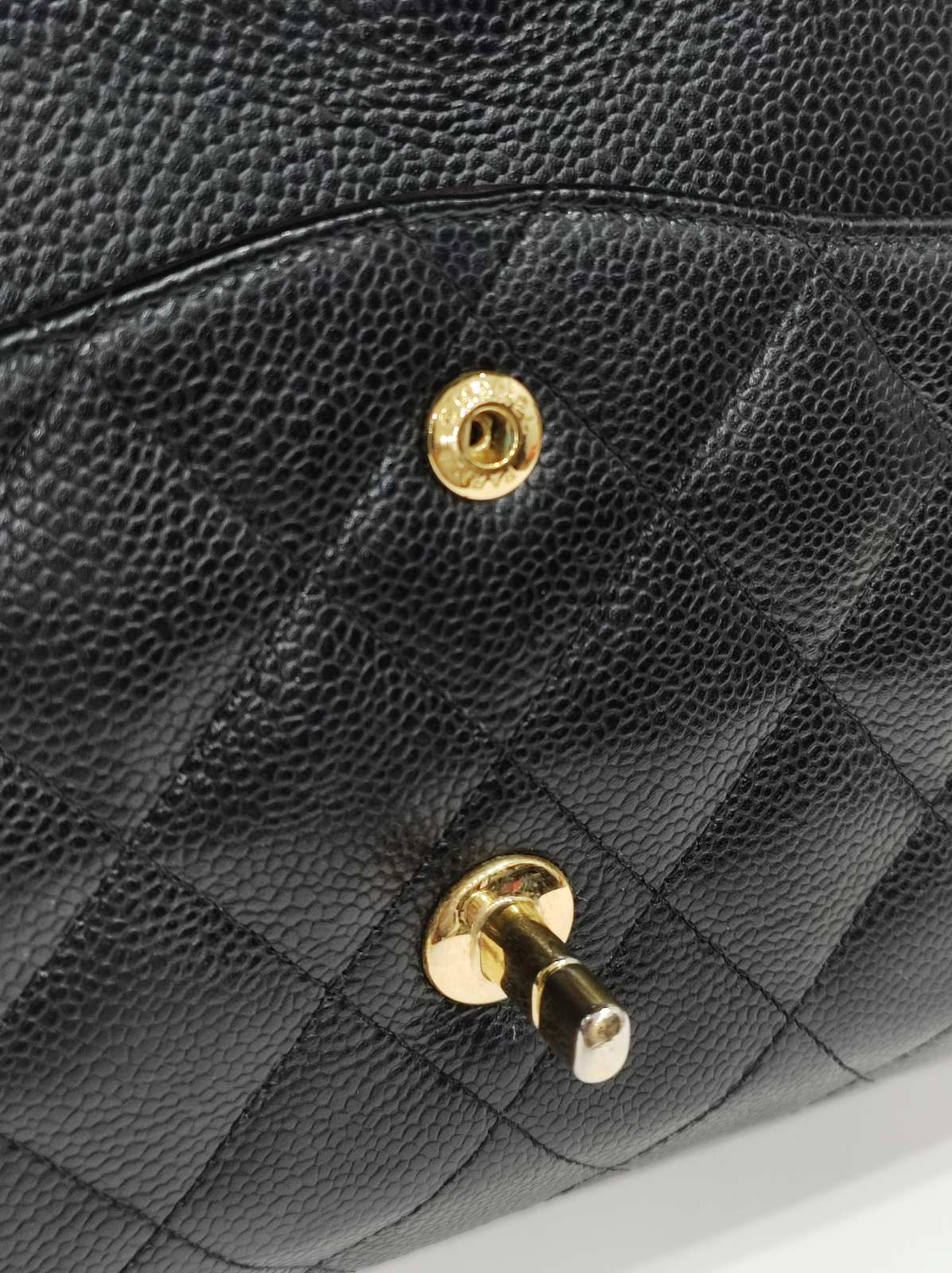 chanel double flap jumbo caviar leather black ghw series 18 chanel double flap jumbo caviar leather black ghw series 18