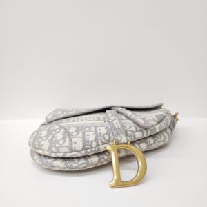 christian dior saddle medium gray ghw