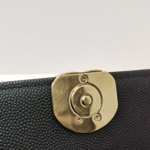 chanel kelly woc top handle microchipped black caviar ghw