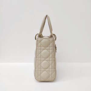 lady dior abc small light beige ghw