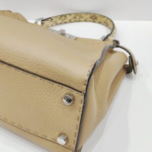 fendi peekaboo beige selleria leather