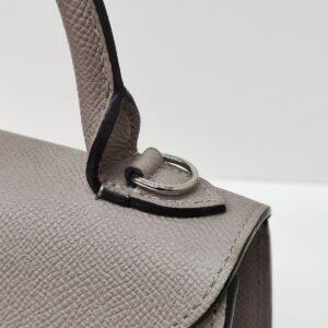 moynat mini gabrielle gray grained calfskin shw