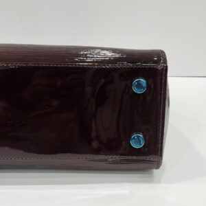 lv brea mm burgundy epi leather two way bag