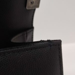 chanel leboy old medium black caviar rhw series 30