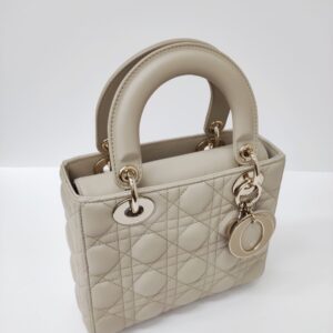 lady dior abc small light beige ghw
