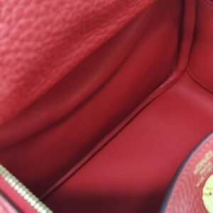 kept unused hermes mini lindy red stamp d