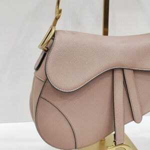 christian dior saddle medium rose pink ghw