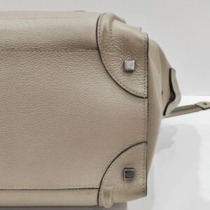 celine micro luggage beige tote bag