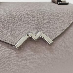 moynat mini gabrielle gray grained calfskin shw