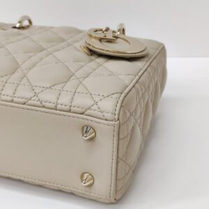 lady dior abc small light beige ghw