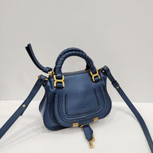 chloe marcie deep blue mini crossbody bag