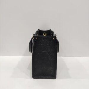 lv onthego pm black monogram empreinte leather tote bag