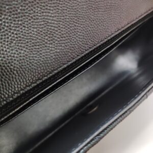 chanel chevron mini rectangle black caviar rhw series 24