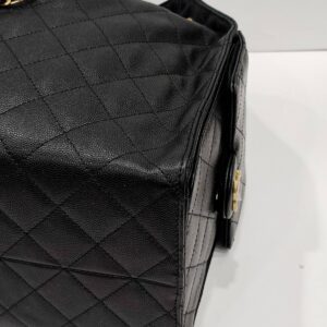 chanel c25 medium black caviar leather ghw