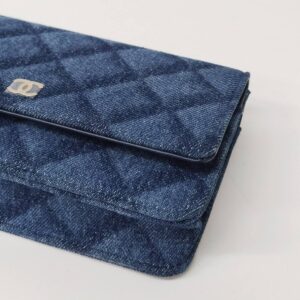 brand new kept unused chanel woc denim shw microchipped